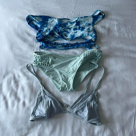 Other - Set of 3 blue Frankie's Bikinis Swim Pieces‎
